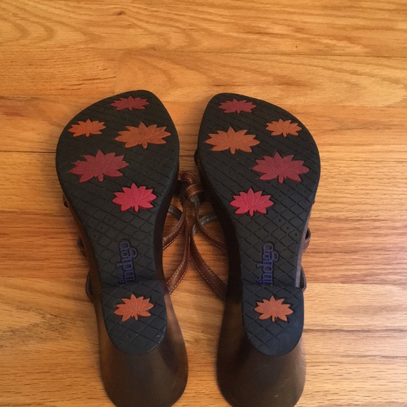Indigo by Clark’s comfort platform brown sandals. Size 10. - Picture 4 of 4